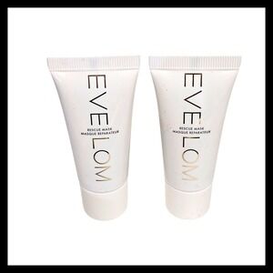 2 x EVE LOM Rescue Face Mask 0.49 fl.oz. 15 ml. travel new